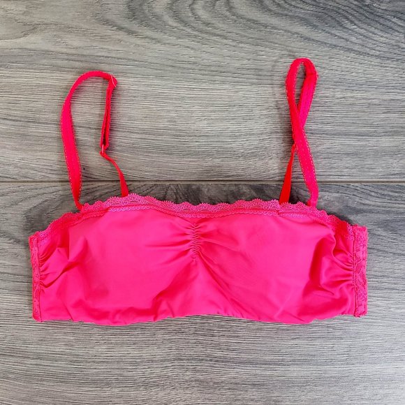 aerie Other - aerie Lace Longline Bralette Neon Red Pink Size 32A